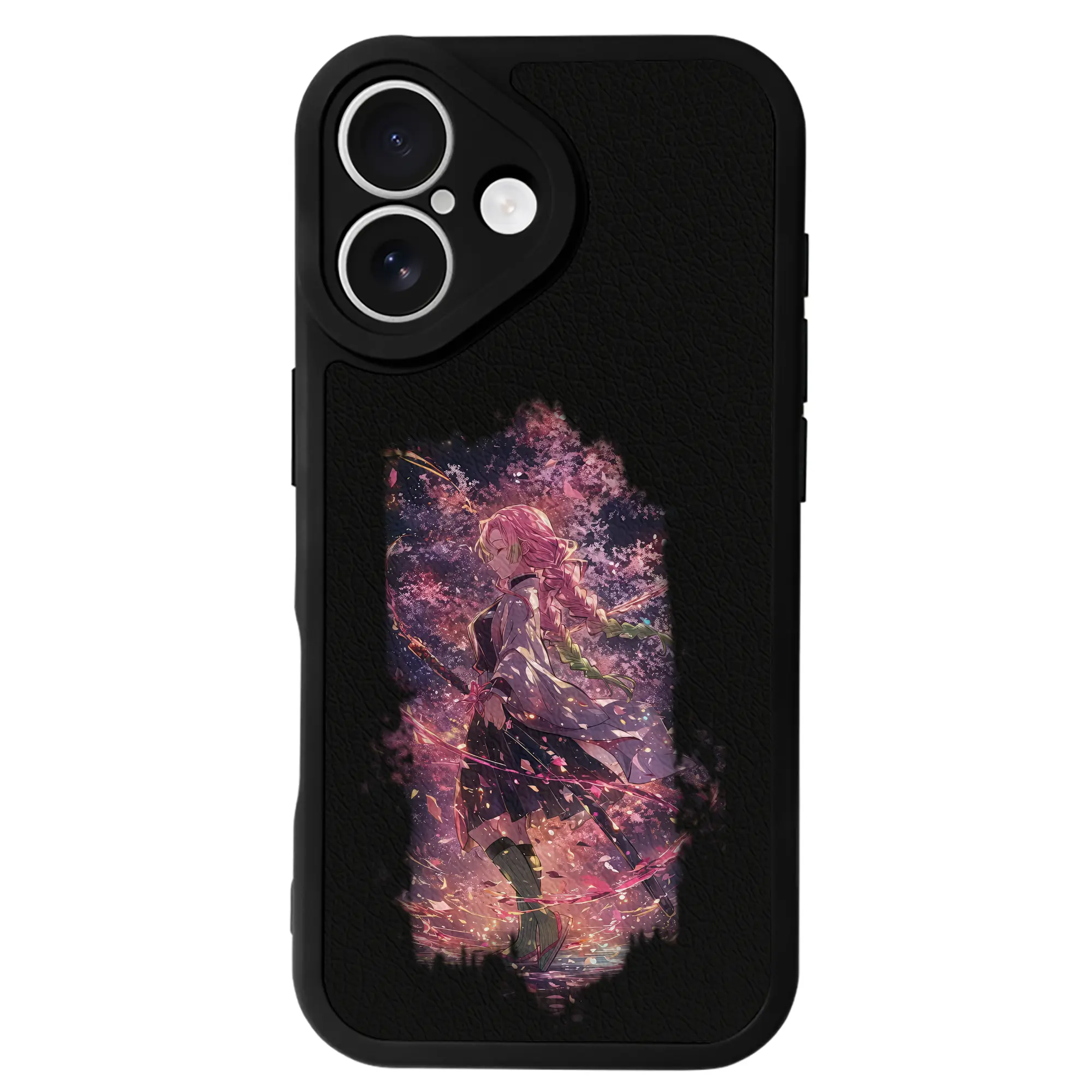 鬼滅の刃 グッズ,甘露寺 蜜璃 - IPhone 16シリーズ対応 ・ シリコンスマホケース ・ レザー調 ・ 高精度フィット ・ 耐衝撃 ・ ワイヤレス充電対応 ・ 精密カット